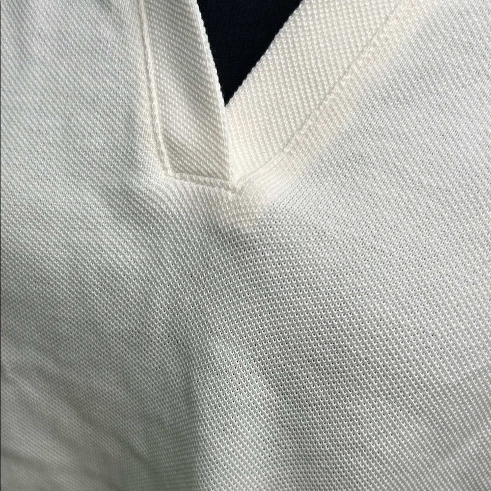 Lou & Grey Cream  COTTON Short Sleeve Polo - Picture 10 of 13